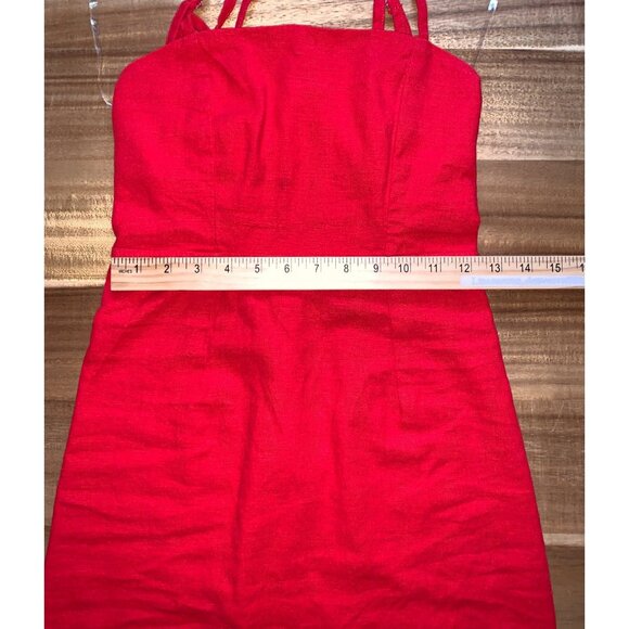 Wild Fable Juniors Teens Red Halter Neck Midi Dress Lace-Up Back & Bodycon Fit - Picture 10 of 15